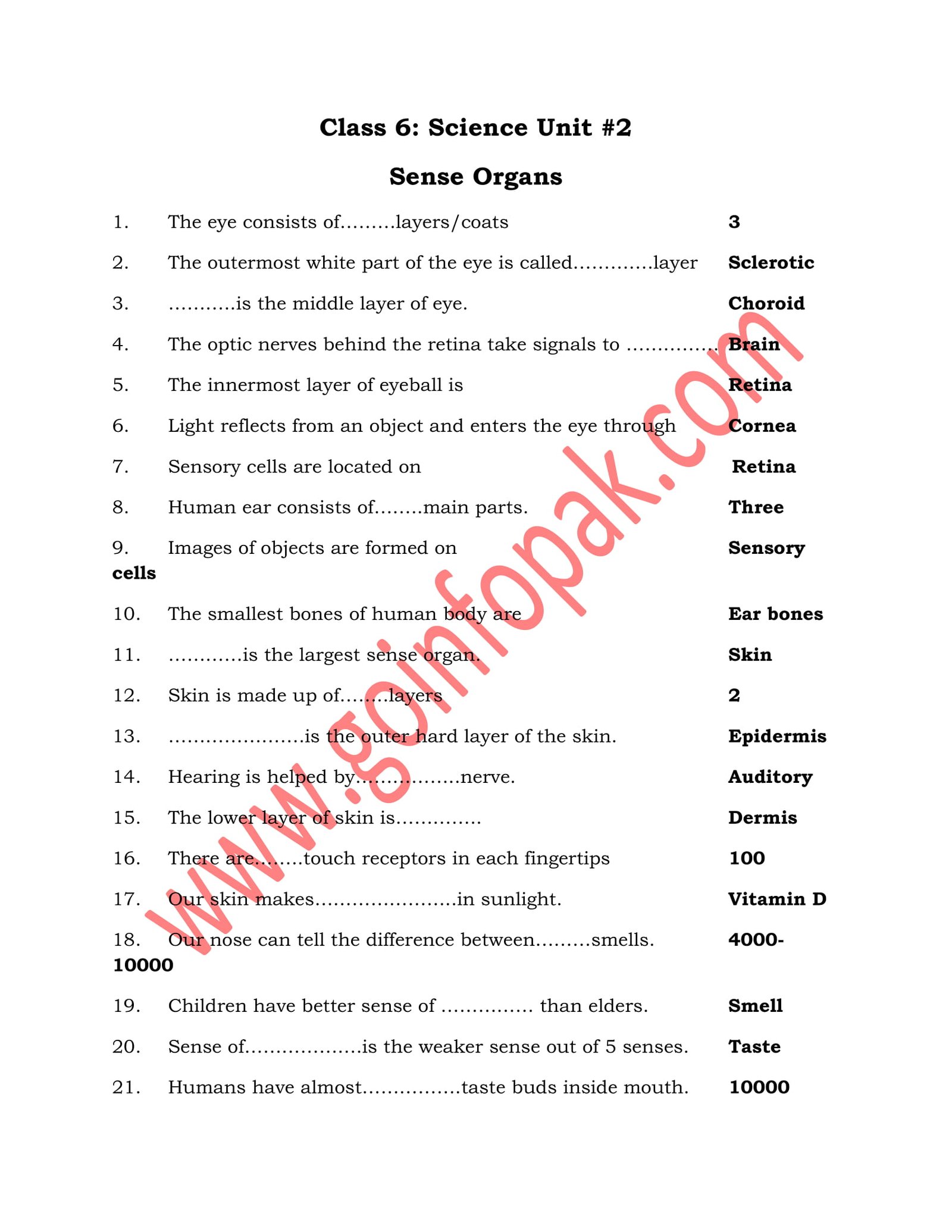 NTS Test Preparation General Science MCQs 